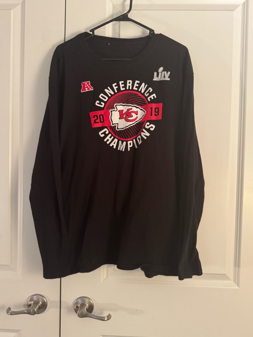 Kansas City Chiefs Conference Champions Long Sleeve Tee - Black size xl